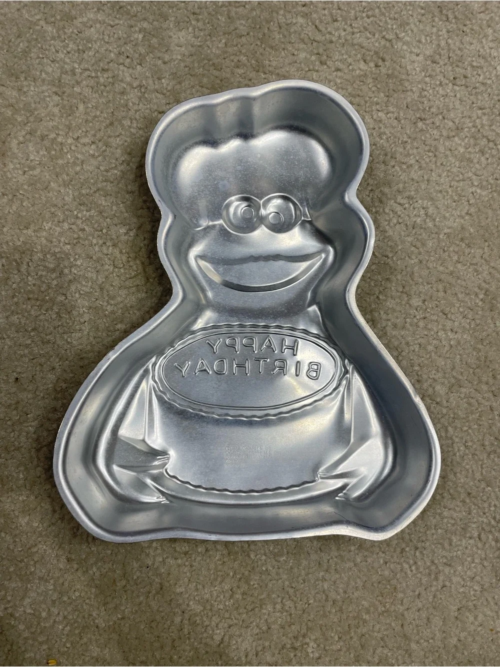 Vintage Wilton aluminum cookie monster birthday cake pan